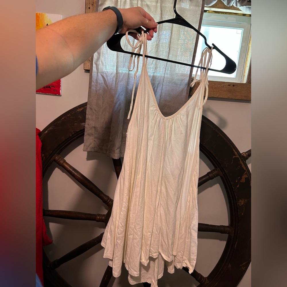 Mini Dress with Tie Spaghetti Straps